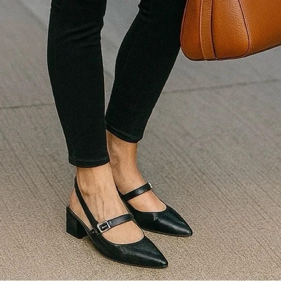 Steve Madden Christyy Black Slingback Mary Jane Flats Women’s Size 7 NWB - Picture 1 of 9